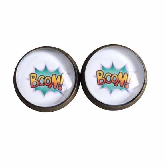 2 for 10🎀 boom bronze tone earrings - Picture 3 of 7